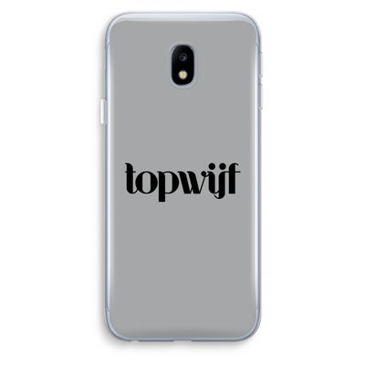 Topwijf Grijs Zwart: Samsung Galaxy J3 (2017) Transparant Hoesje