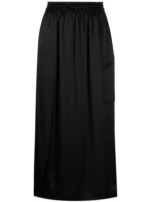 Y-3 jupe longue à fente latérale - Noir