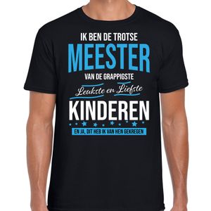 Trotse meester cadeau t-shirt zwart voor heren 2XL  -