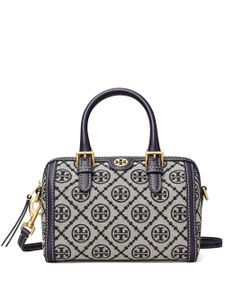 Tory Burch sac à bandoulière monogrammé à design cylindrique - Bleu