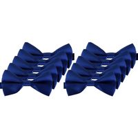 10x Blauwe verkleed vlinderstrikken/vlinderdassen 12 cm voor dames/heren   -