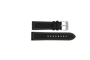 Horlogeband Lotus 15813-1 / 15813-4 Leder Zwart 23mm