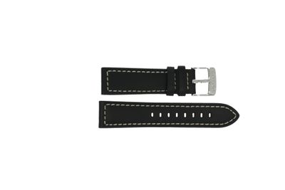 Horlogeband Lotus 15813-1 / 15813-4 Leder Zwart 23mm