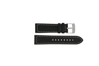 Horlogeband Lotus 15813-1 / 15813-4 Leder Zwart 23mm