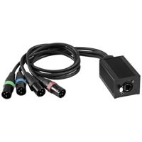 Eurolite DNK-1 DMX Kabel [1x RJ45-bus - 4x XLR-stekker 3-polig]