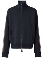 Burberry sweat zippé à rayures - Bleu