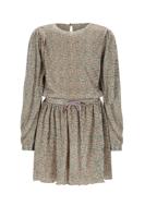 NoNo winter plisse jersey jurk meisjes - zand - Miron - AOP