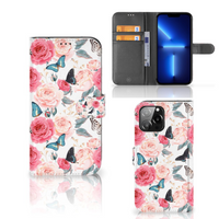 iPhone 13 Pro Max Hoesje Butterfly Roses - thumbnail