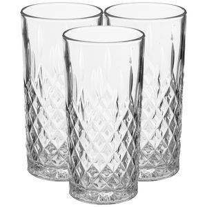 Secret de Gourmet longdrinkglazen - Paris - set 8x stuks - 300 ml - glas - transparant