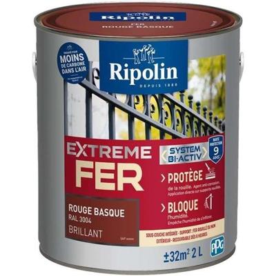 Extreem Baskisch rood ijzer RAL 3004 glanzend - RIPOLIN - 2 L
