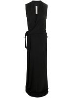 Rick Owens robe longue sans manches à col v - Noir