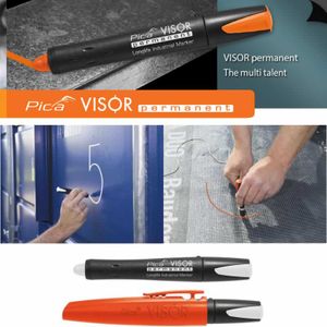 Pica Permanent Marker wit Visor 990/52 watervaste markeerstift de permanente marker die opvalt