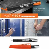 Pica Permanent Marker wit Visor 990/52 watervaste markeerstift de permanente marker die opvalt