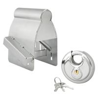 Proplus Aanhanger dissel slot - met een discusslot van 90 mm - verzinkt staal - zilver