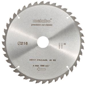 Metabo Cirkelzaagblad "Precision Cut" HW/CT Ø 216 mm, 30T WZ22 - 628062000