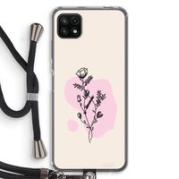 Roses are red: Samsung Galaxy A22 5G Transparant Hoesje met koord