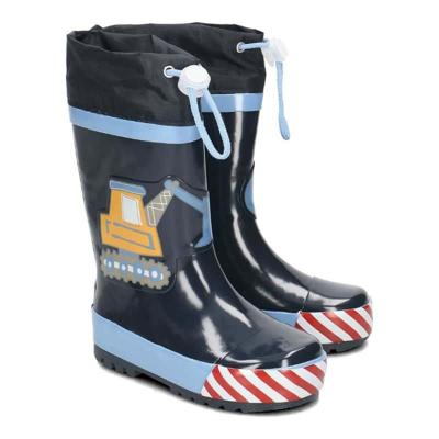 Playshoes regenlaarzen Bouwwagens Marine-32-33