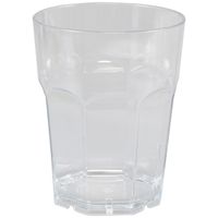 Drinkglas - transparant - onbreekbaar kunststof - 220 ml - thumbnail