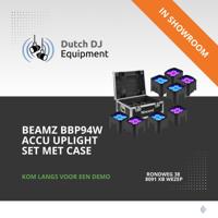 Beamz 8x BBP94W accu Uplight in flightcase