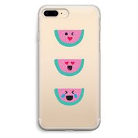 Smiley watermeloen: iPhone 7 Plus Transparant Hoesje