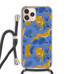 Luipaard: iPhone 11 Pro Max Transparant Hoesje met koord