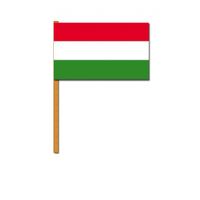 Luxe zwaaivlag/handvlag Hongarije 30 x 45 cm op stok   -