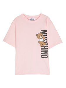 Moschino Kids t-shirt en coton à logo imprimé - Rose