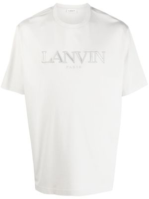Lanvin t-shirt en coton à logo appliqué - Gris