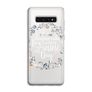 Diamonds: Samsung Galaxy S10 4G Transparant Hoesje