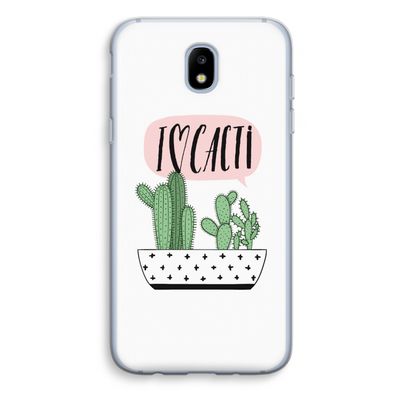 I love cacti: Samsung Galaxy J5 (2017) Transparant Hoesje