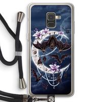 Vleermuizen Maan: Samsung Galaxy A8 (2018) Transparant Hoesje met koord