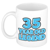 Verjaardag cadeau mok 35 jaar - al zo oud - legende - blauw - 300 ml - keramiek