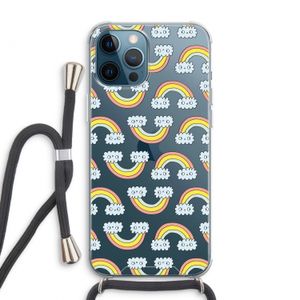 Regenboog: iPhone 12 Pro Max Transparant Hoesje met koord