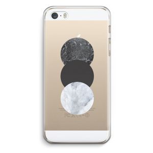 Marmeren cirkels: iPhone 5 / 5S / SE Transparant Hoesje