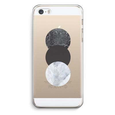 Marmeren cirkels: iPhone 5 / 5S / SE Transparant Hoesje