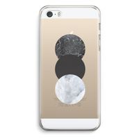 Marmeren cirkels: iPhone 5 / 5S / SE Transparant Hoesje