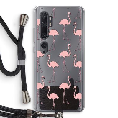 Anything Flamingoes: Xiaomi Mi Note 10 Transparant Hoesje met koord