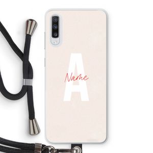 Strawberry Milkshake: Samsung Galaxy A70 Transparant Hoesje met koord
