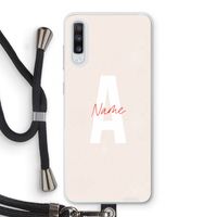 Strawberry Milkshake: Samsung Galaxy A70 Transparant Hoesje met koord