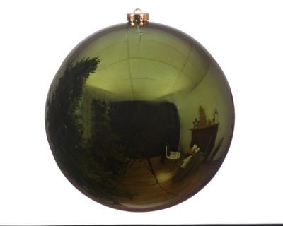 3 stuks! Kerstbal plastic glans diameter 14cm Dennen groen - Ksd