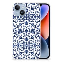 Apple iPhone 14 TPU Case Flower Blue