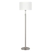 Highlight VloerlampOrleans mat nikkel met off white kap - V2206.50 + O4317.14