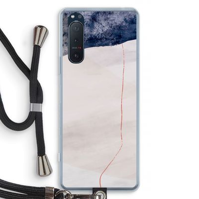 Stone White: Sony Xperia 5 II Transparant Hoesje met koord