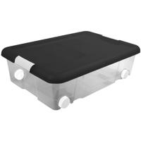 Hega Hogar Opslagbak - met deksel - 31 liter - 61 x 44 x 17 cm - kunststof