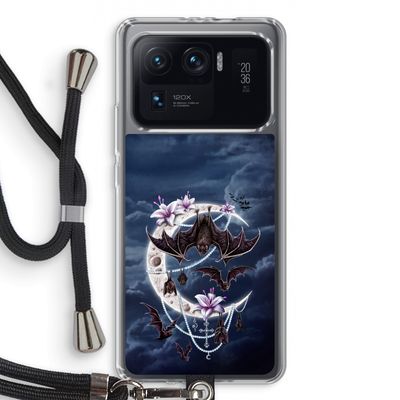 Vleermuizen Maan: Xiaomi Mi 11 Ultra Transparant Hoesje met koord