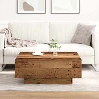 Salontafel Oud hout 80 x 80 x 31 cm Bewerkt hout