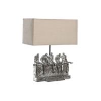 Bureaulamp DKD Home Decor 36 x 21,5 x 43 cm Zilverkleurig Beige Metaal Hars 220 V 50 W Bureaulamp DKD Home Decor 36 x 21,5 x 43 cm Zilverkleurig Beige Metaal Hars 220 V 50 W