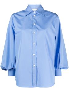 P.A.R.O.S.H. chemise en coton à manches bouffantes - Bleu