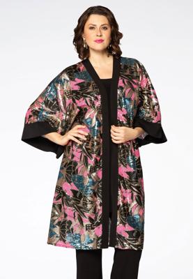 Yoek Kimono met pailletten | Multi | Maat 46/48