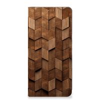 Book Wallet Case voor Google Pixel 8 Pro Wooden Cubes - thumbnail